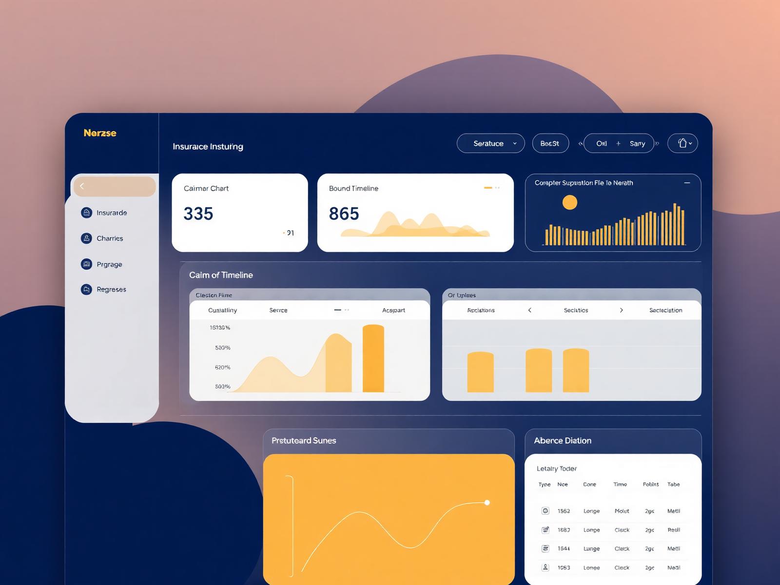 Insurance claims dashboard and workflow
